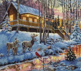 Winter Cabin 70-08976 DIMENSIONS