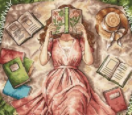 Books Flowers and Dreams P114 AVA - Набір для вишивки хрестиком - купити в Україні | Салон рукоділля