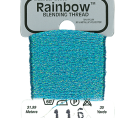Металізована нитка 32 м Rainbow Blending Thread 116 Iridescent Blue RBT116 Glissen Gloss | Купити - Салон рукоділля