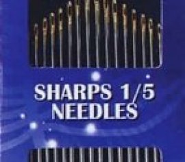 Длинные иглы для шитья с золотым ушком Royal  Sharps 1/5 (16шт) 06011  Royal