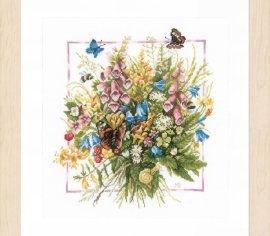 Summer bouquet Літній букет PN-0144571 LanArte вишивка хрестиком | Набір - Салон рукоділля Давайте створимо шедевр разом!
