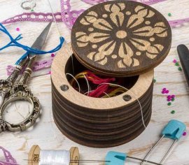 Шкатулка для рукоделия из фанеры FLZB(N)-010 Волшебная страна | Салон рукоделия