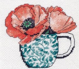 Floral Teacup 71-07247 DIMENSIONS