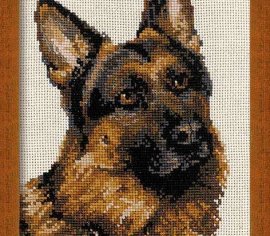 German Shepherd 1068 РІОЛІС вишивка хрестиком | Набір | Купити - Салон рукоділля