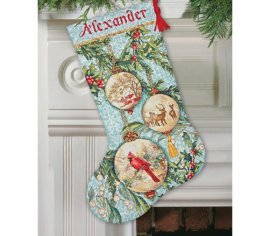 Enchanted Ornament Stocking 70-08854 DIMENSIONS