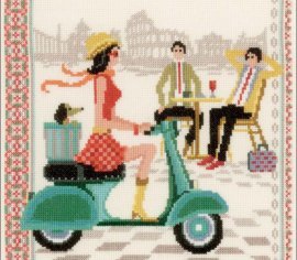 Vintage driving in Rome Вінтажний Рим PN-0150981 Vervaco вишивка хрестом | набір | Купити - Салон рукоділля - Давайте створимо шедевр разом! 