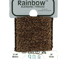 Металізована нитка 32 м Rainbow Blending Thread 908 Black Copper RBT908 Glissen Gloss | Купити - Салон рукоділля
