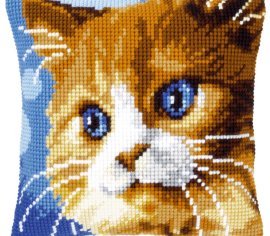 Brown cat Коричневий кіт PN-0149441 Подушка вышивка крестом | Набор | Купить - Салон рукоделия — Давайте создадим шедевр вместе