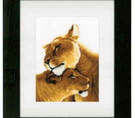 Lion friendship II Лев'яче кохання II PN-0153805 Vervaco вишивка хрестом | набір | Купити - Салон рукоділля - Давайте створимо шедевр разом! 