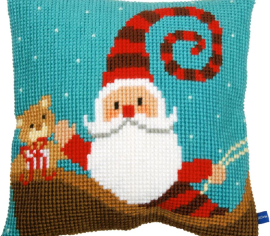 Happy santa Щасливий Санта PN-0155869 Подушка вышивка крестом | Набор | Купить - Салон рукоделия — Давайте создадим шедевр вместе