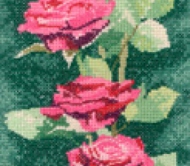 Розовые розы//Pink Roses Pane HC879 l Heritage Crafts - Салон рукоделия 