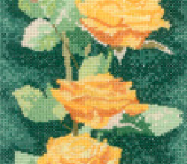 Жолтые розы//Yellow Roses Panel  HC891 Heritage Crafts - Салон рукоделия 