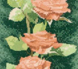 Персиковые розы // Peach Roses Panel HC892 Heritage Crafts - Салон рукоделия 