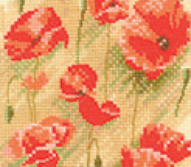 Дикие маки//Wild Poppies Panel HC901 Heritage Crafts - Салон рукоделия 