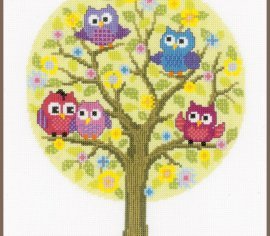 Little owls tree Дерево сови PN-0146618 Vervaco вишивка хрестом | набір | Купити - Салон рукоділля - Давайте створимо шедевр разом! 