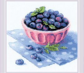 Ripe Blueberry 2168 РІОЛІС вишивка хрестиком | Набір | Купити - Салон рукоділля