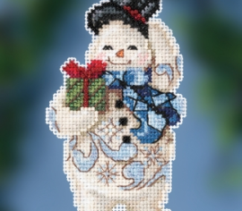 Gift Giving Snowman//Снеговик с подарком JS202011 Mill Hill