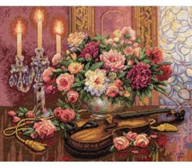 Романтический букет//Romantic Floral 35185 DIMENSIONS