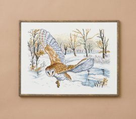 Barn owl \ Сипуха 70-1304 Permin