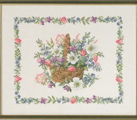 Basket with flowers \ Корзина с цветами 70-9582 Permin