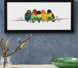 Lovebirds 92-5314 Permin - Набір для вишивання хрестиком | Салон рукоділля