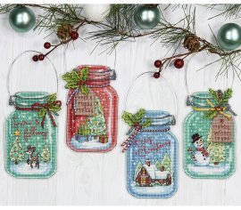 Christmas Jar Ornaments 70-08964 DIMENSIONS