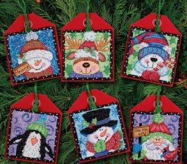 Christmas Pals Ornaments 70-08842 DIMENSIONS