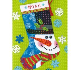 Снеговик/Patterned Snowman Stocking 71-09155 DIMENSIONS