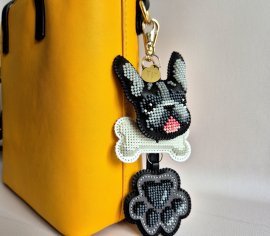 Шарм для сумки – Чорний бульдог​​​​​​​ FLBB-191 Wonderland Crafts | Салон рукоділля