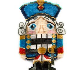 Фігурка Лускунчик N-045 GOLDEN KEY вишивка бісером новорічної іграшки - Салон рукоділля