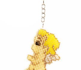 Брелок Ангелочки N-073 GOLDEN KEY вишивка бісером  - Салон рукоділля
