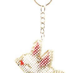 Брелок Зайчик N-082 GOLDEN KEY вишивка бісером  - Салон рукоділля