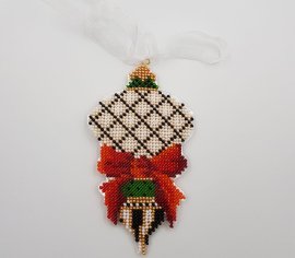 Іграшка ялинкова N-099 GOLDEN KEY вишивка бісером новорічної іграшки - Салон рукоділля