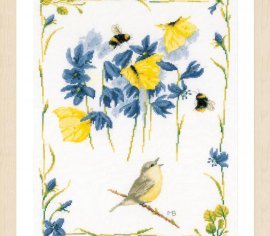 CHIRPING CHIFFCHAFF PN-0191926 LanArte вишивка хрестиком | Набір - Салон рукоділля Давайте створимо шедевр разом!