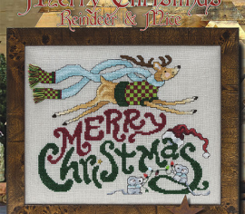 Merry Christmas Reindeer & Mice LFT426 Stoney Creek вишивка | Схема - Салон рукоділля 