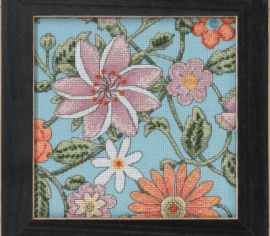 Floral Blue 2 Блакитні квіти 2 DM302214 Mill Hill вишивка хрестиком | Набір | Купити - Салон рукоділля Давайте створимо шедевр разом!