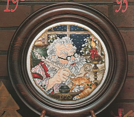 1995 Santa Christmas Plate LFT080 Stoney Creek схема | Схема - Салон рукоділля