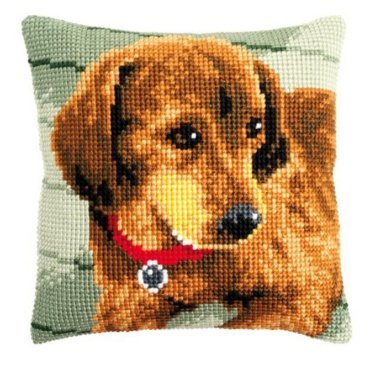 Dog Dachshund Такса PN-0148521  VERVACO Подушка вышивка крестом | Набор | Купить - Салон рукоделия — Давайте создадим шедевр вместе
