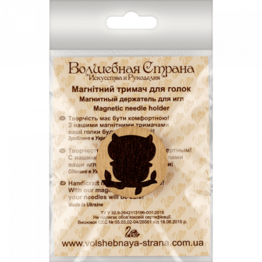 FLMH-019(W) Магнитный деревянный двухсторонний держатель для игл и схем на канву Волшебная страна | Купить - Салон рукоделия