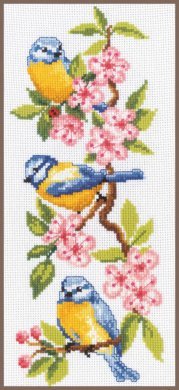 Birds on blossoms Птахи на цвітінні PN-0011832 Vervaco вишивка хрестом | набір | Купити - Салон рукоділля - Давайте створимо шедевр разом! 