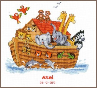 Noah's ark Ноїв ковчег PN-0143716 Vervaco вишивка хрестом | набір | Купити - Салон рукоділля - Давайте створимо шедевр разом! 