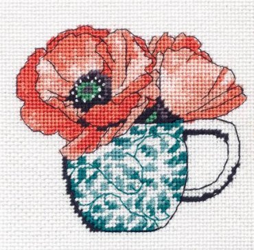 Floral Teacup 71-07247 DIMENSIONS