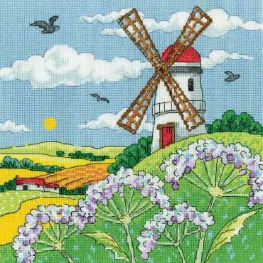 Пейзаж с мельницой//Windmill Landscape H1579 Heritage Crafts - Салон рукоделия 