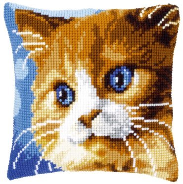 Brown cat Коричневий кіт PN-0149441 Подушка вышивка крестом | Набор | Купить - Салон рукоделия — Давайте создадим шедевр вместе