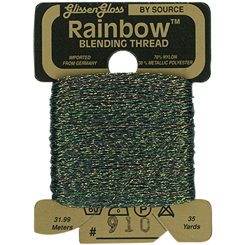 Металізована нитка 32 м Rainbow Blending Thread 910 Light Flame RBT910 Glissen Gloss | Купити - Салон рукоділля