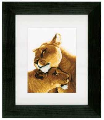 Lion friendship II Лев'яче кохання II PN-0153805 Vervaco вишивка хрестом | набір | Купити - Салон рукоділля - Давайте створимо шедевр разом! 