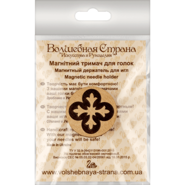 FLMH-003(W) Магнитный деревянный двухсторонний держатель для игл и схем на канву Волшебная страна | Купить - Салон рукоделия