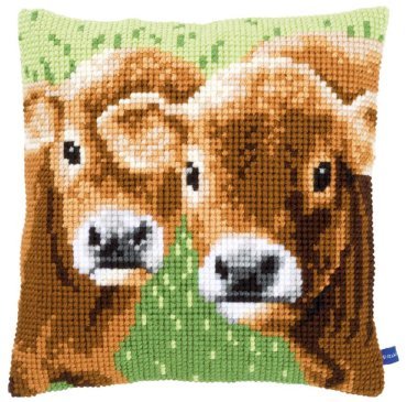 Two calves Два теляти PN-0155007 VERVACO Подушка вышивка крестом | Набор | Купить - Салон рукоделия — Давайте создадим шедевр вместе