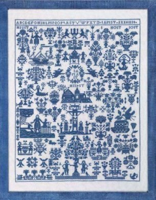 Sampler blue 39-9441 Permin