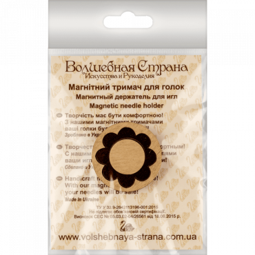 FLMH-024(W) Магнитный деревянный двухсторонний держатель для игл и схем на канву Волшебная страна | Купить - Салон рукоделия